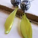 Weeding Out - Thistle Earrings - Vintage Lucite..