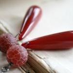 Pepperpot Earrings - Rusty Red Quartz, Carnelian..